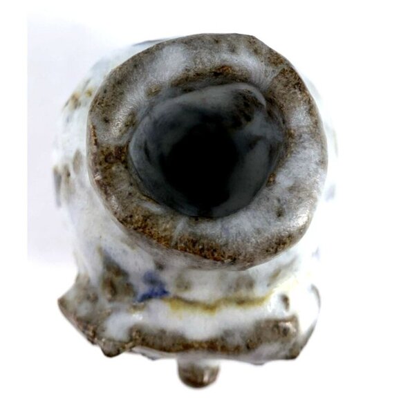 Art Pottery Face Vase Porcelain Ceramic Scream Face Hand Crafted 5.5" - Picture 6 of 7